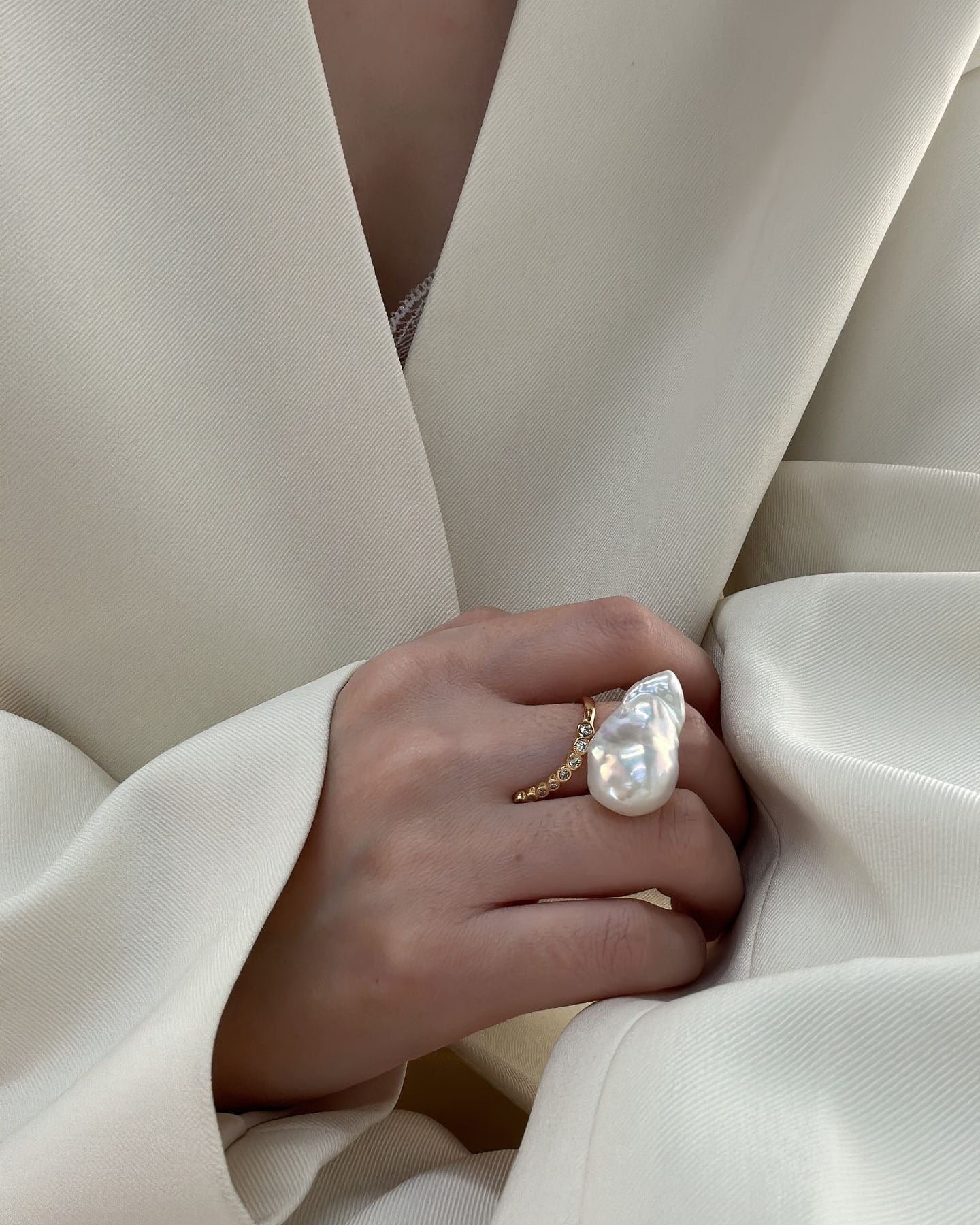 Baroque Pearl Ring