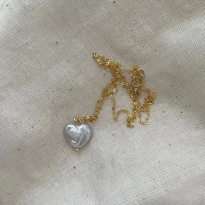 Heart Baroque Pearl Necklace