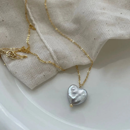 Heart Baroque Pearl Necklace
