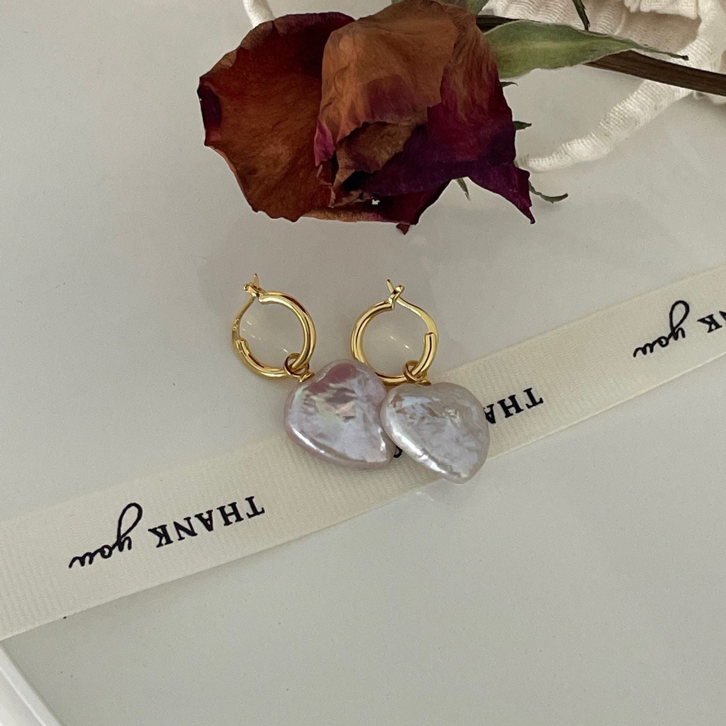 Heart Baroque Pearl Earrings