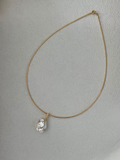 Gold Petal Baroque Necklace