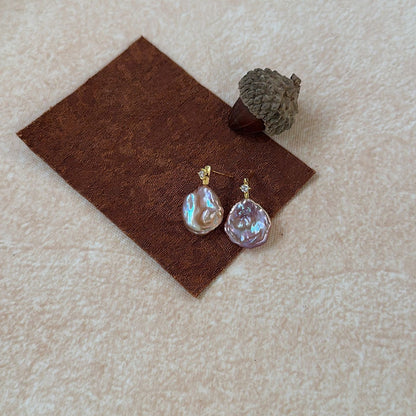 Violet Petal Baroque Earrings