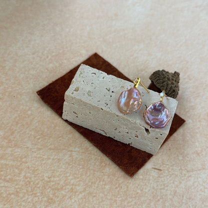 Violet Petal Baroque Earrings