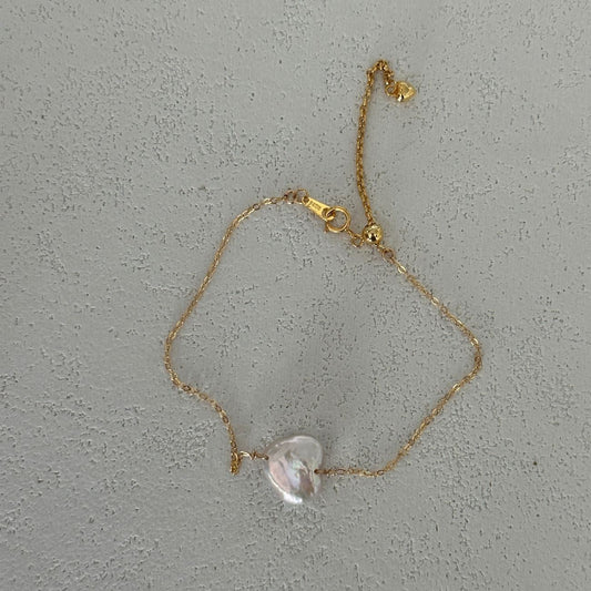 Heart Baroque Pearl Bracelet