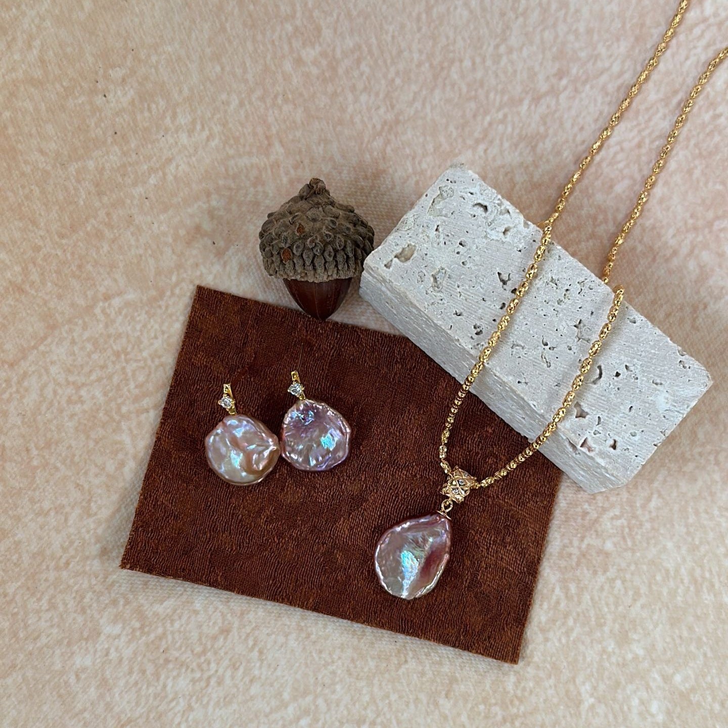 Violet Petal Baroque Earrings
