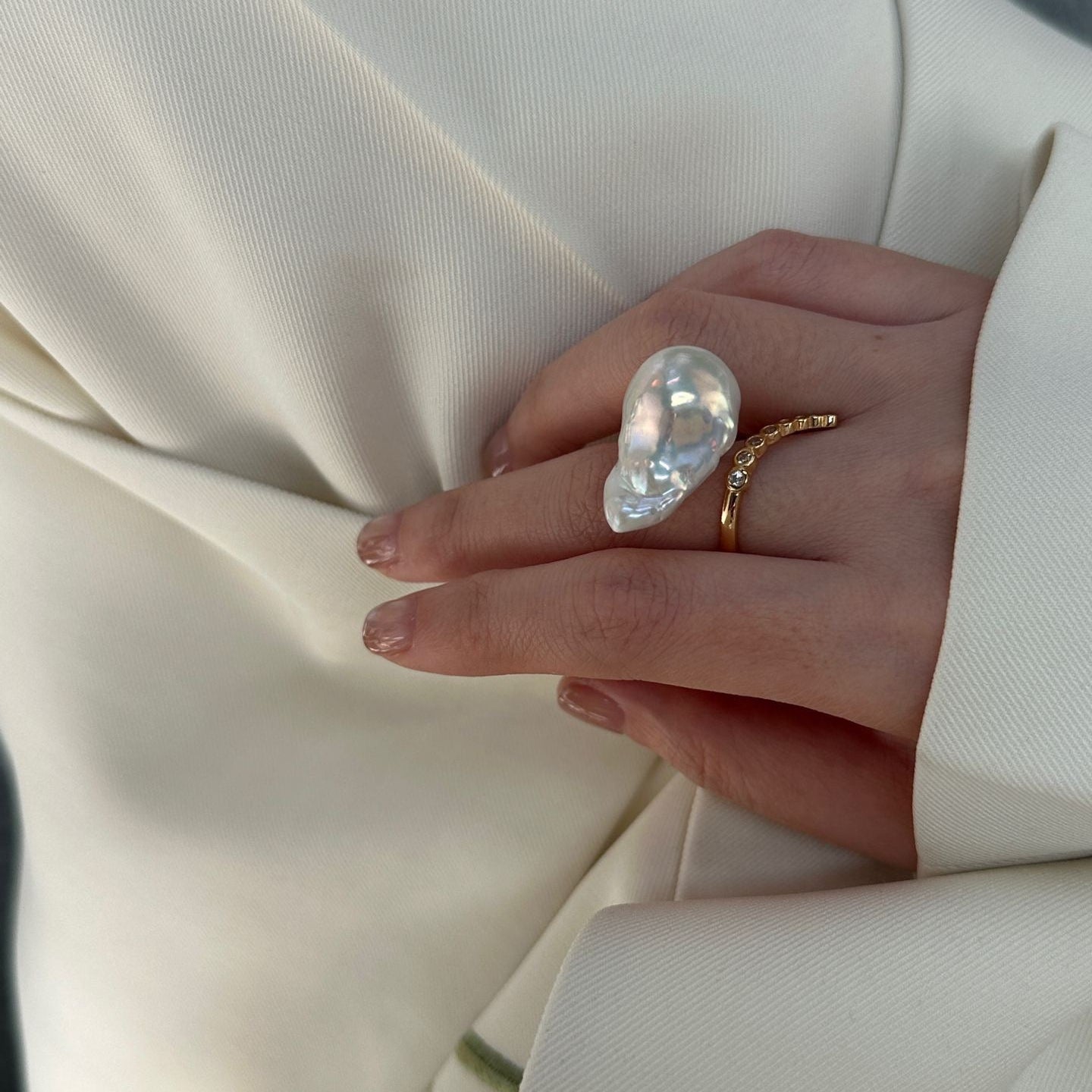 Baroque Pearl Ring