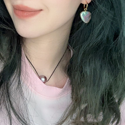 Heart Baroque Pearl Earrings