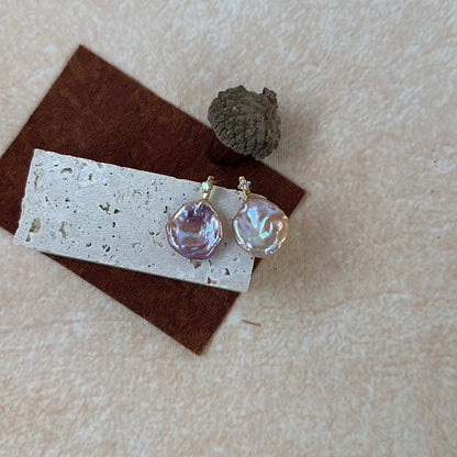 Violet Petal Baroque Earrings