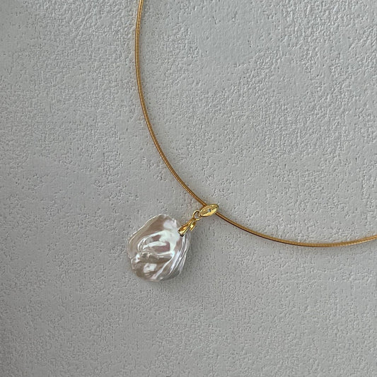 Gold Petal Baroque Necklace