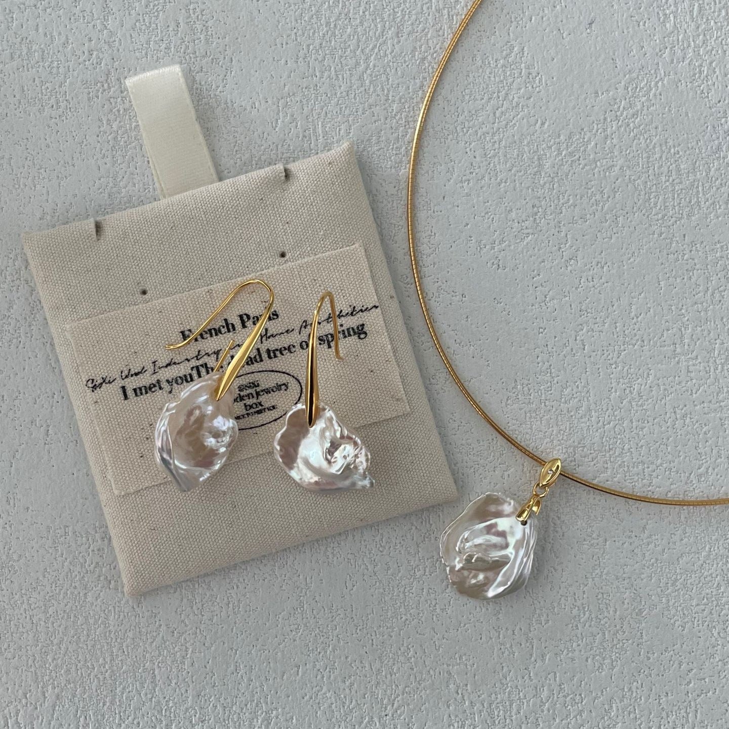 Gold Petal Baroque Necklace