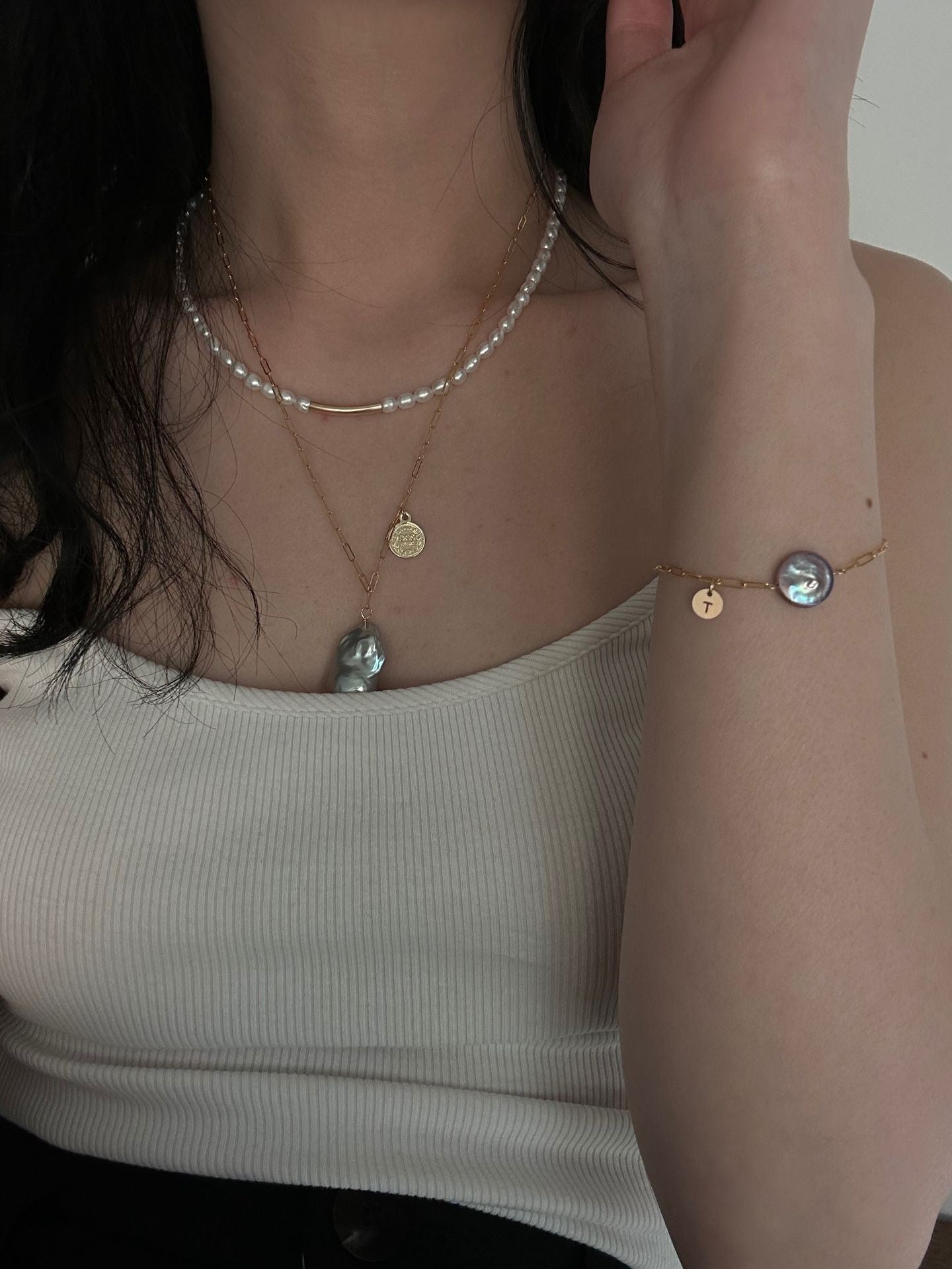 Smiley Pearl Necklace