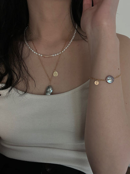 Smiley Pearl Necklace