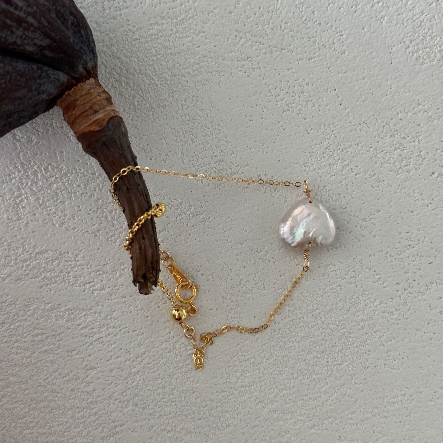 Heart Baroque Pearl Bracelet